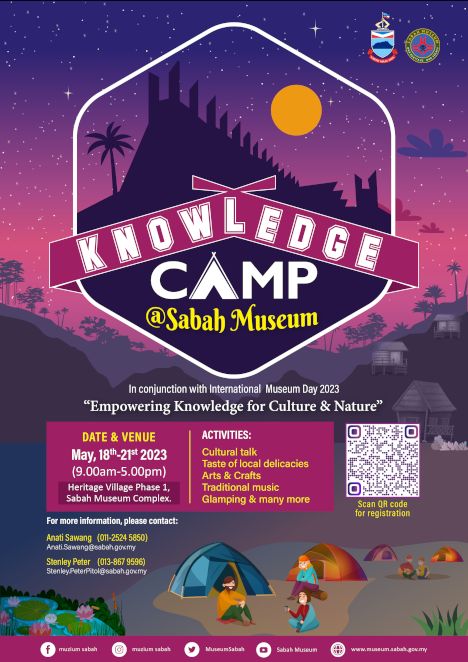 activity poster for Knowledge Camp @ Sabah Museum