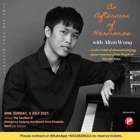 activity poster for An afternoon of Harmonies with Alton Wong