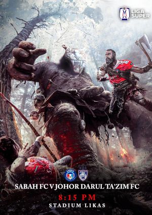 poster for Sabah vs Johor Darul Ta'zim