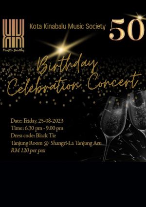 poster for Concert du 50e anniversaire de Kota Kinabalu Music Society