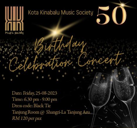 activity poster for Konsert Ulang Tahun Ke-50 Kota Kinabalu Music Society