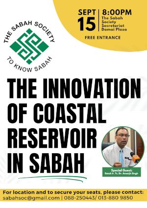 poster for The innovation of coastal reservoir in Sabah