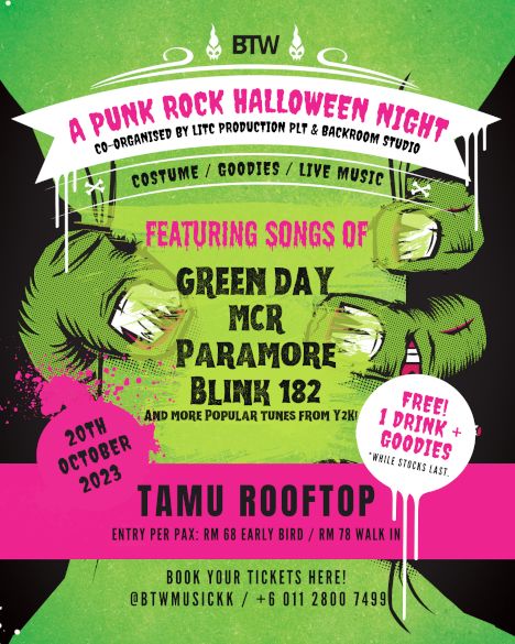 activity poster for Une soirée d'Halloween punk rock