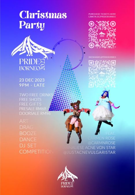 activity poster for Pride Borneo KK Christmas Party