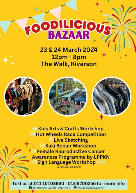 activity poster for Foodilicious Bazaar