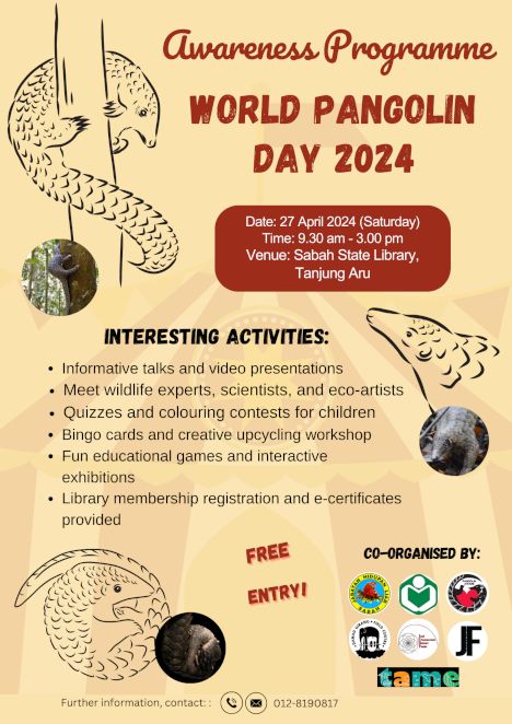 activity poster for Journée mondiale du pangolin 2024