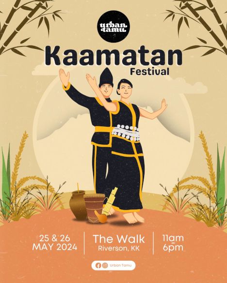 activity poster for Urban Tamu, Kaamatan Festival