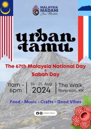 poster for Urban Tamu, Malaysia National Day and Sabah Day