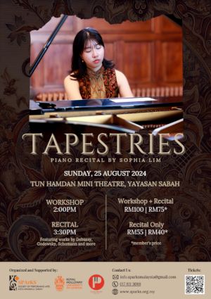 poster for Tapestries - Resital Piano oleh Sophia Lim