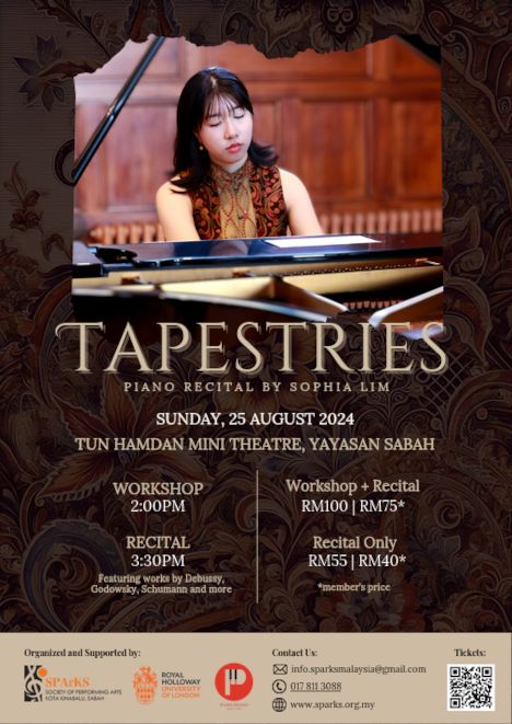 activity poster for Tapestries - Piano Recital by Sophia Lim