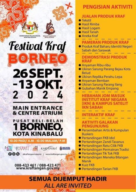 activity poster for Festival Kraf Borneo