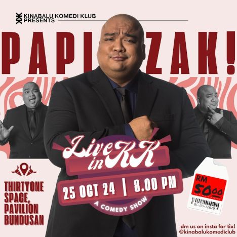 activity poster for Papi Zak! Live in KK