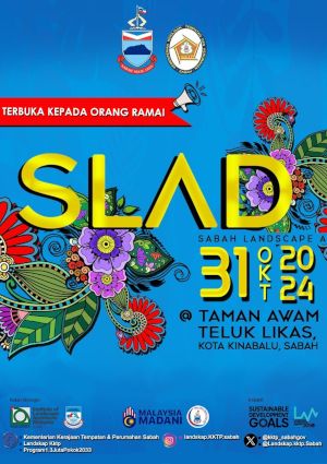 poster for Hari Seni Bina Landskap Sabah 2024