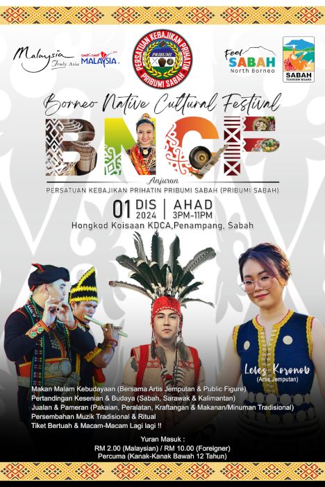 activity poster for Borneo Native Cultural Festival 2024