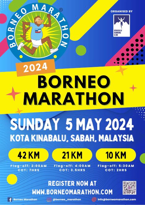 Poster for Borneo Marathon 2024