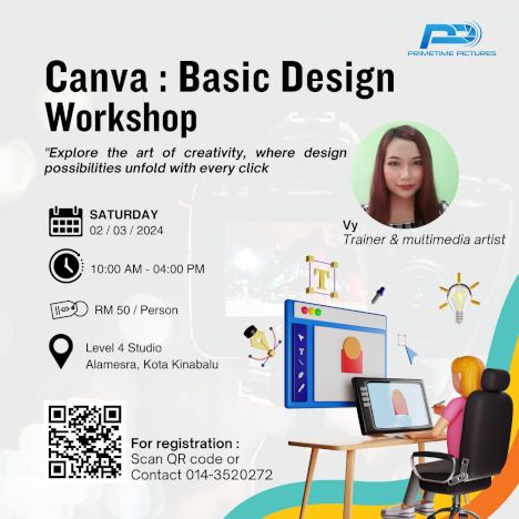 activity poster for Canva: Basic Design Workshop