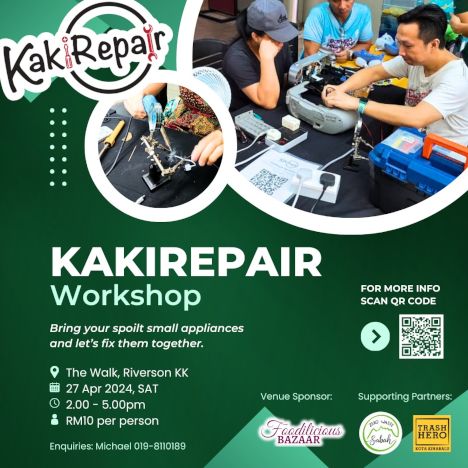 activity poster for KakiRepair Workshop