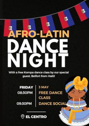 poster for Afro-Latin Dance Night