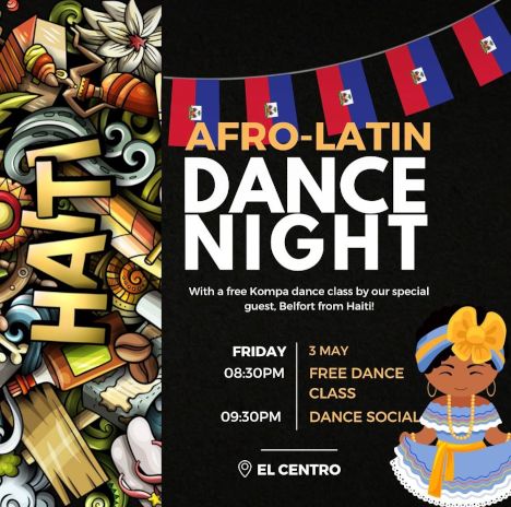 activity poster for Malam Tarian Afro-Latin