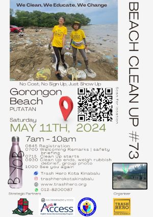 poster for Gorongon Beach Cleanup with Trash Hero