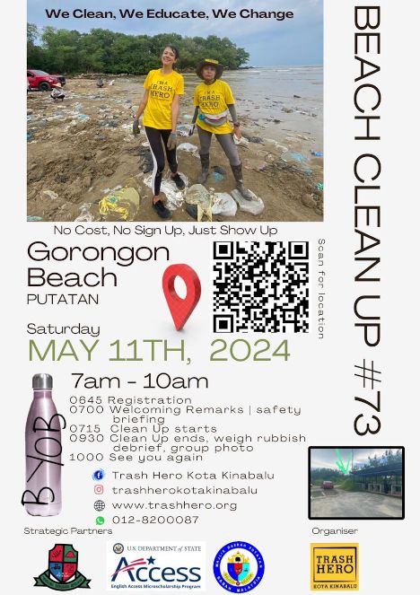 activity poster for Gorongon Beach Cleanup with Trash Hero