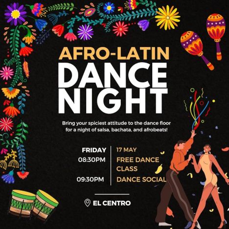 activity poster for Afro-Latin Dance Night