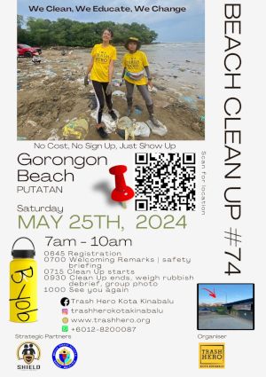 poster for Gorongon Beach Cleanup with Trash Hero