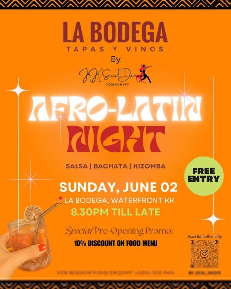 activity poster for Afro-Latin Dance Night