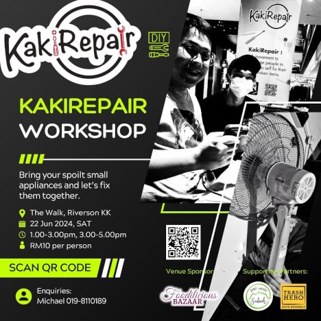 activity poster for KakiRepair Workshop