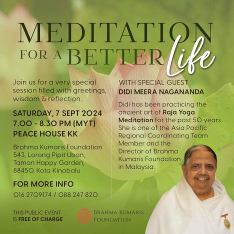 activity poster for Meditation For A Better Life