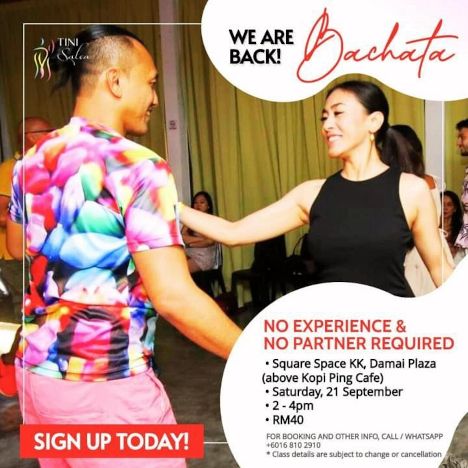 activity poster for Bachata Basic Intro Class