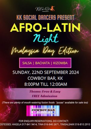 poster for Afro-Latin Night (Malaysia Day Edition)