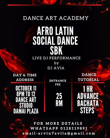 activity poster for Afro Latin Social Dance SBK