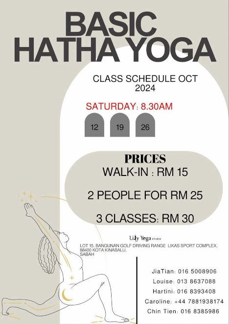 activity poster for Kelas Hatha Yoga Asas